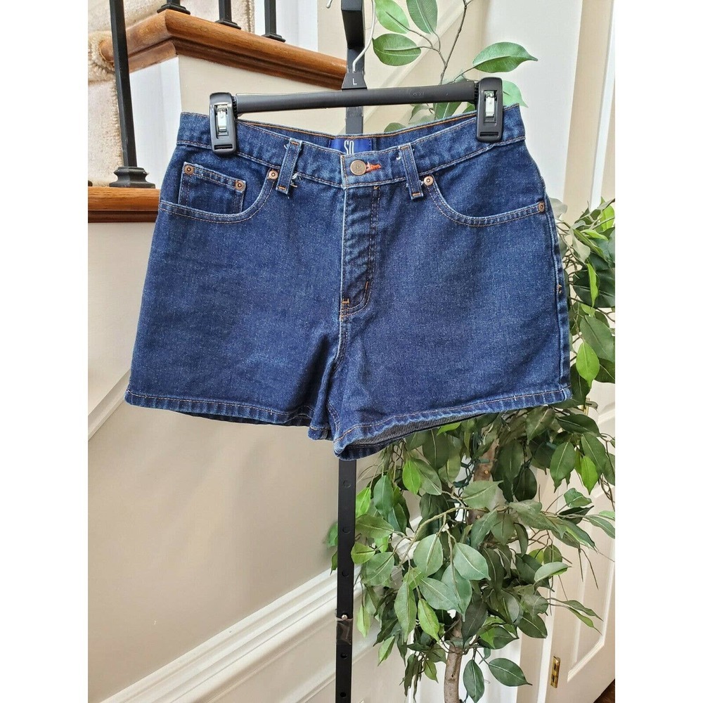 SO GSJC Women's Blue Denim 100% Cotton Pull on Casual Short Jeans Skirt Size 7